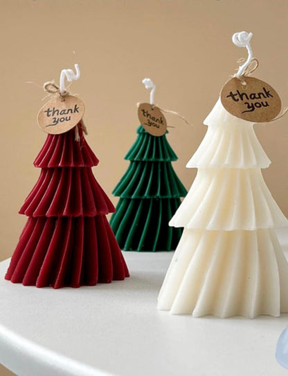 Scented Christmas Tree Candle Trio